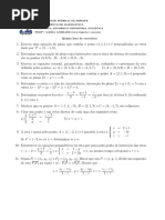 Geometria Analítica - Exercícios Lista 5