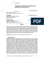 Decision Tree Classifiers To Determine The Patient's Post-Operative Recovery Decision