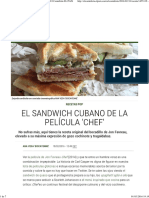 El Sandwich Cubano de La Película 'Chef' - Recetas El Comidista EL PAÍS