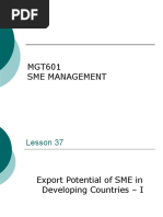 SME Management - MGT601 Power Point Slides Lecture 37