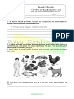 Importância Da Água para Os Seres Vivos Teste Diagnóstico 1