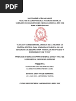 Trabajo de Investigacion para Obtener El Grado Y Titulo De:: Ricardo Arturo Melara Delgado Elizabeth Carmen Reyes Lizama