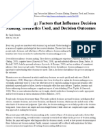 Factors That Influence Decision Making - Dietrich PDF