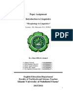 Paper Assignment of Morphology To Linguistic