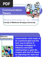 Communication Theory: Mutiara Budi Azhar, DR., Su., Mmedsc