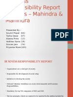 Business Responsibility Report Analysis - Mahindra & Mahindra