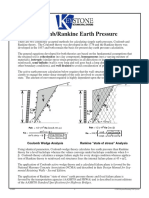 Coulomb/Rankine Earth Pressure: Rankine "State of Stress" Analysis Coulomb Wedge Analysis