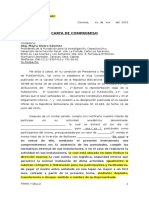 Modelo de Carta de Compromiso Fundafiscal Agosto 2015