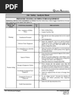 Job Safety Analysis For Pressure Testing