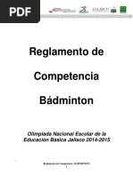 Reglamento Badminton