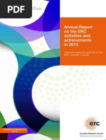 Annual Report On The ERC Activities and Achievements in 2015