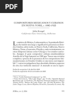 Compositores Mexicanos y Cubanos en Nueva York