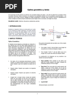 Optima Geometrica y Lente Informe de Laboratorio