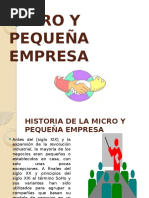 Historia de La Micro y Pequeña Empresa