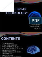 Blue Brain Technology: Jayalaxmi.P MCA 3/3