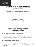 Financial Accounting: Session - 12: Revenue Recognition