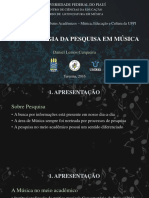 Apresentação Sobre Metodologia Da Pesquisa em Música