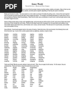 Sense Words Adjectives