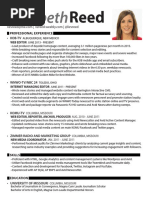 Elizabeth Reed Digital Journalist Resume