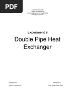 Double Pipe Heat Exchanger: Experiment 9