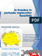 Țările Române. Regimurile Fanariote