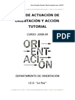 Plan de Actuación Del Departamento de Orientacion