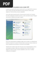 Cómo Usar Una Computadora Como Modem WiFi