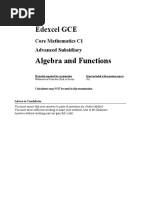  Algebra and Functions