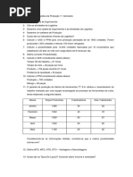 Lista Logistica Da Produção 1o. Semestre