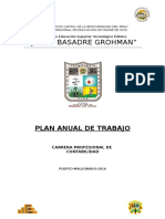 Plan Anual de Trabajo de Contabilidad 2016