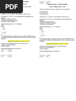 Lista I Atividades de Revisão - Geometria Analítica