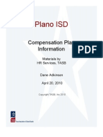 Plano ISD Possible Teacher Salaries and Raises 2010-11 School Year