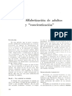 Alfabetizacion de Adultos y Concientizacion