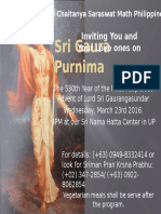 Sri Gaura Purnima 2016 Festival