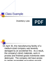 Class Example: Inventory Loss