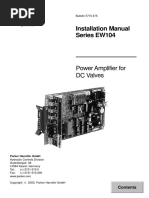 Installation Manual Series EW104: Power Amplifier For DC Valves