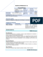 Sesión de Aprendizaje N°1 PFRH 4° Sec.