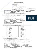 Ficha Revisões Francês 8º Ano