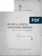 Decreto 1429 Régimen de Licencias, Justificaciones y Franquicias