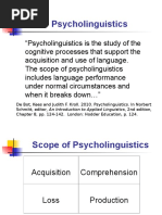 Psycho Linguistics