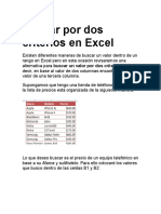 Buscar Por Dos Criterios en Excel