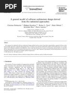 A General Model of Software Architecture Design Derived From Five Industrial Approaches