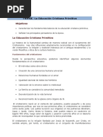 Educacion Primitiva Cristiana