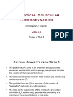 Statistical Molecular Thermodynamics: Christopher J. Cramer