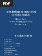 A Foundation Training in Monitoring and Evaluation