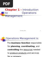 Chapter 1 - : To Operations Management