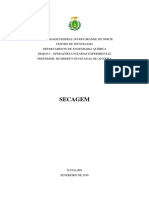 Relatório de Secagem Na Engenharia de Alimentos