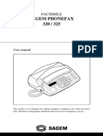 Sagem Phonefax 320 / 325: Facsimile