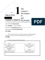 The Learner's Developme NT and Environent: Field Study