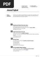 Javed Iqbal CV